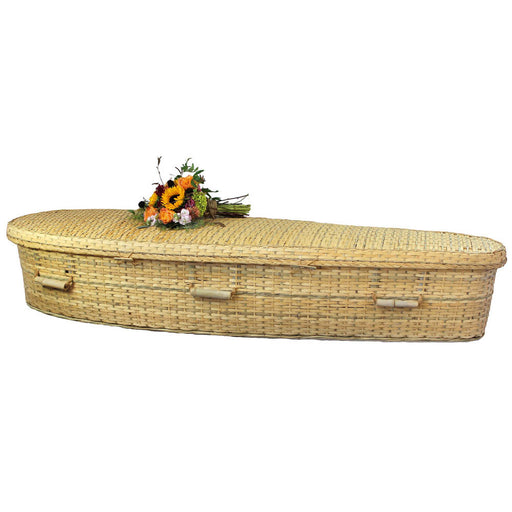 Natural Burial Bamboo Casket (flowers not included)