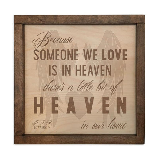 Someone we love is in heaven - memorial plaque cremation urn