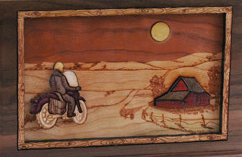 Urn Scene: Bike and Moon