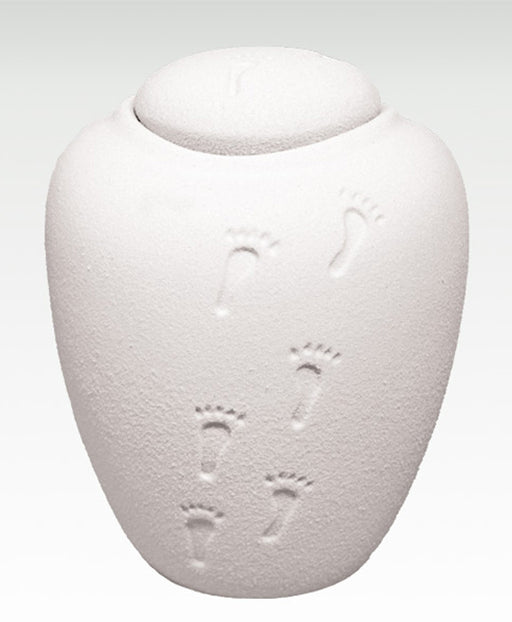 Sand & Gelatin Burial Urn - White Quartz Sand