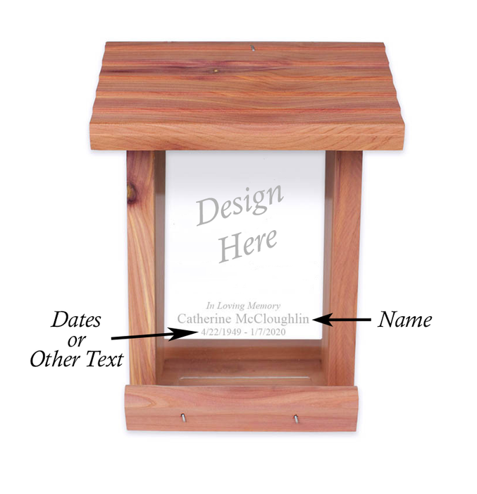 Engrave name and date or other text - In Loving Memory included