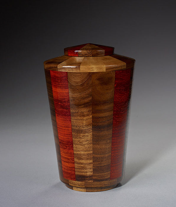 Small Size - Walnut & Padauk Urn