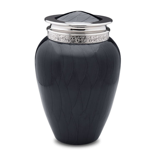 Blessing Brass Cremation Urn in Midnight Black - Adult