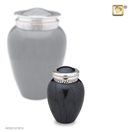 Blessing Brass Cremation Urn in Midnight Black - Keepsake