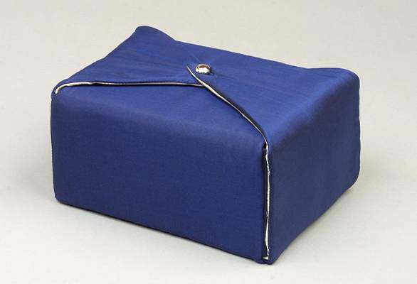 Silk Fabric Cremation Urn in Dark Blue | Silk Urns