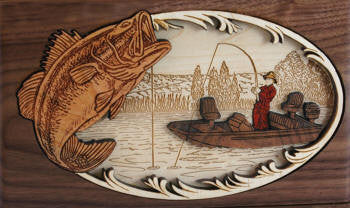 Companion Urn Scene: Boat Fishing