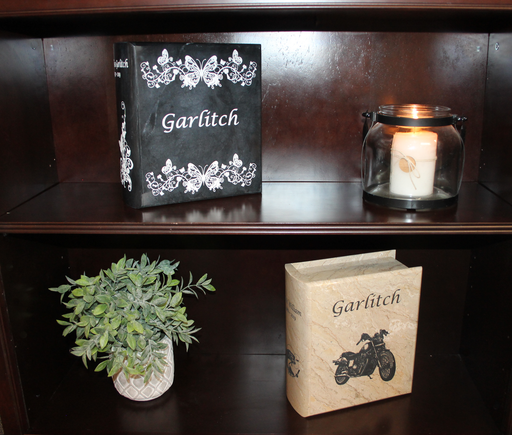 Book Urn in Ebony Marble in Live Setting