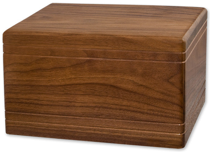 Boxwood Cremation Urn - Walnut Wood