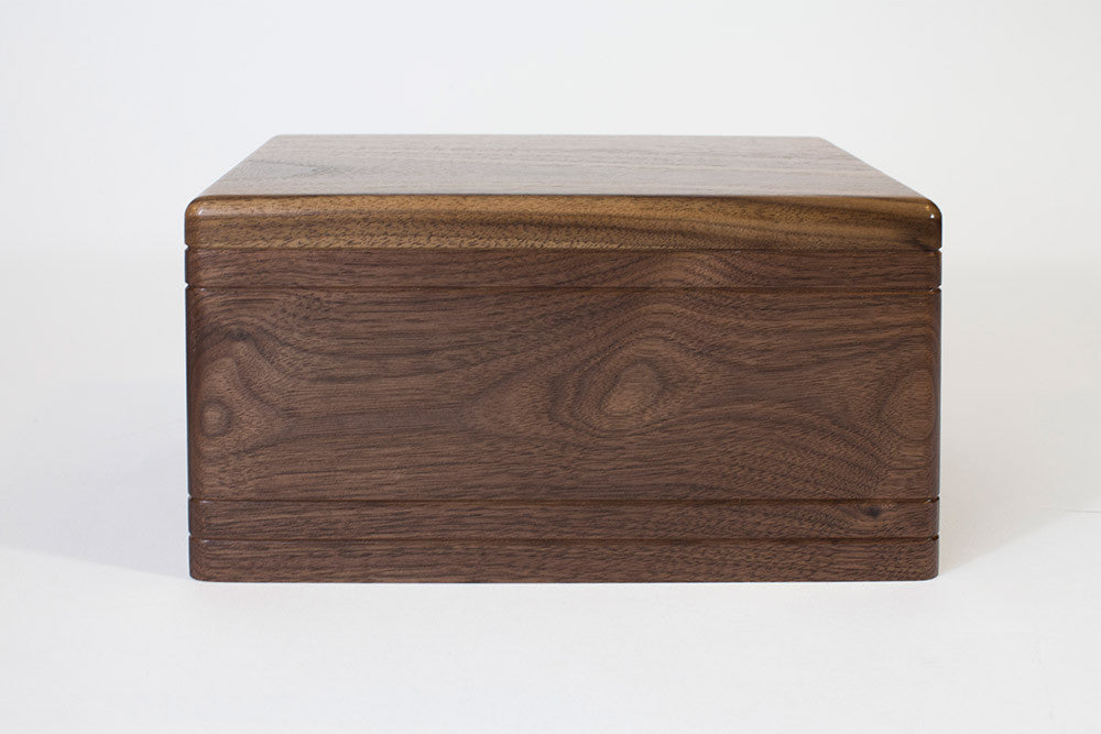 Boxwood Cremation Urn in Walnut - Front