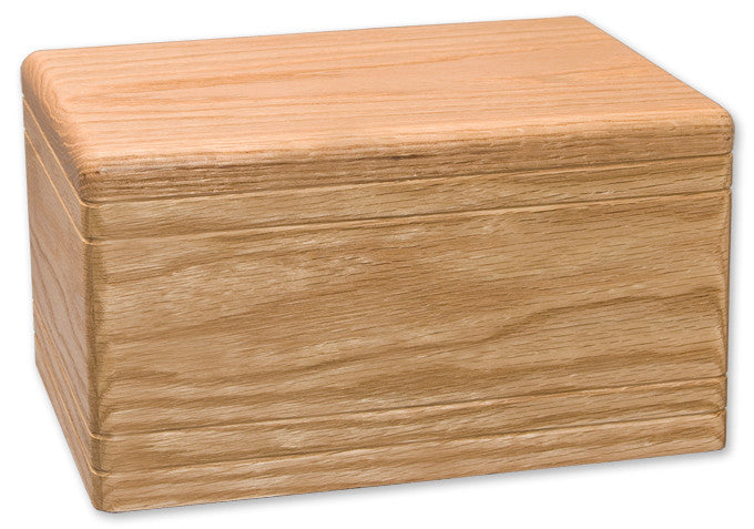 Boxwood Cremation Urn in Oak