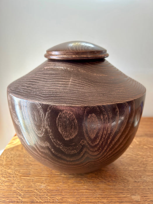 Brown Honey locust Turned Urn 75