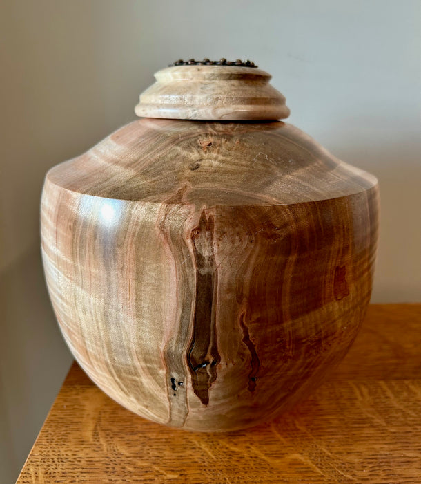 Burl Maple Hand Turned Urn 72 - angle 3
