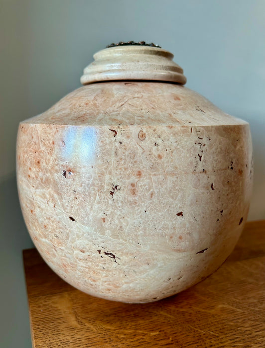 Burl Maple Hand Turned Urn 72 - angle 4