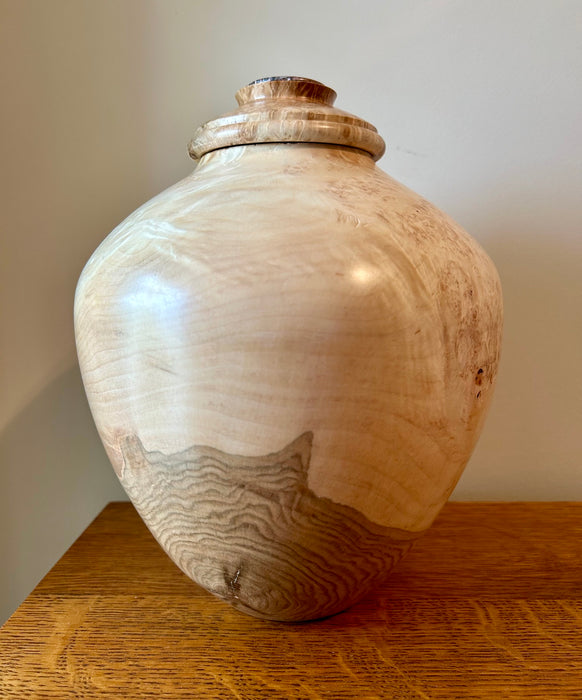 Burl Maple Hand Turned Urn 84 - angle 4