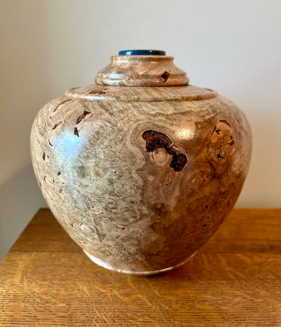 Burl Maple Hand Turned Urn 89