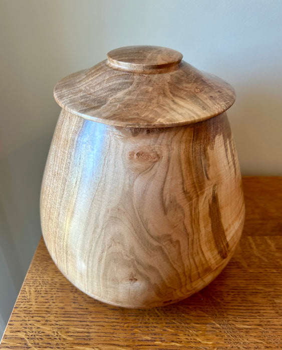 Burl Maple Hand Turned Urn 91 - angle 3