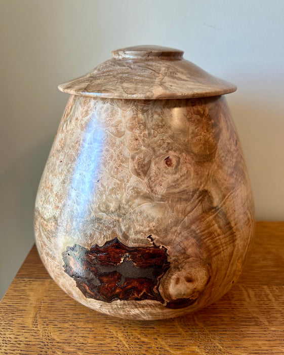Burl Maple Hand Turned Urn 91