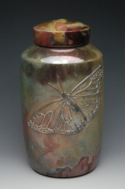 Butterfly Raku Urn | Each Urn Varies Slightly