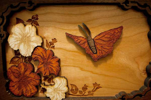 Butterfly and flower detail