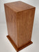carved praying hands cherry cremation urn-left side