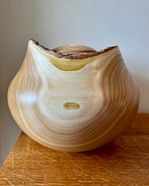 Catalpa Turned Urn with Natural Edge 79 - angle 3