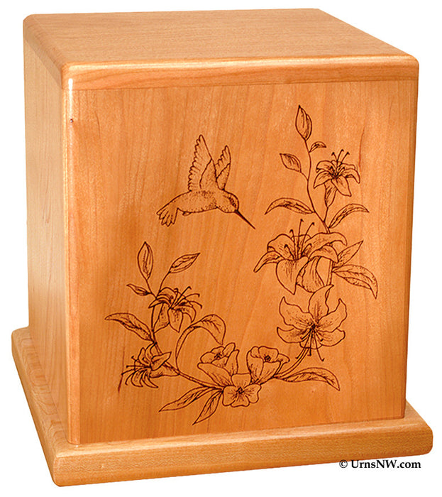 Hummingbird Urn
Solid Cherry wood