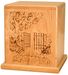 Cherry Cremation Urn Garden Scene