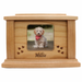 Rounded Square Photo Framed Wooden Pet Urn - cherry