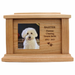 Side Rectangle Photo Framed Wooden Pet Urn - cherry