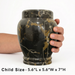 Lux - Black & Gold Marble Urn - Child Size