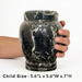 Zuri - Black Zebra Marble Urn - Child Size