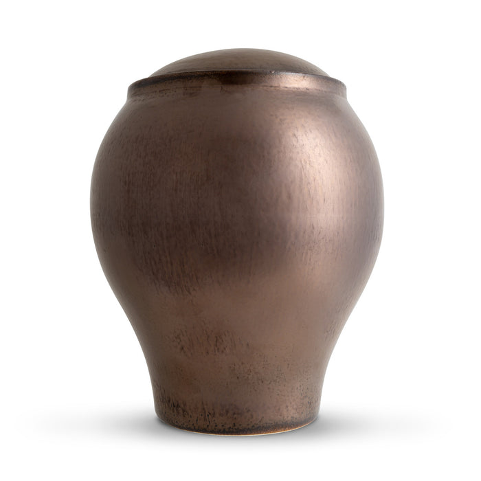 Classic Antique Gold Cremation Urn front view