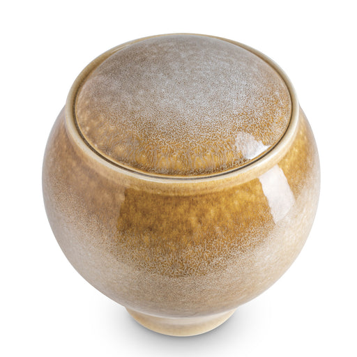 Classic Brown Sand Cremation Urn top view