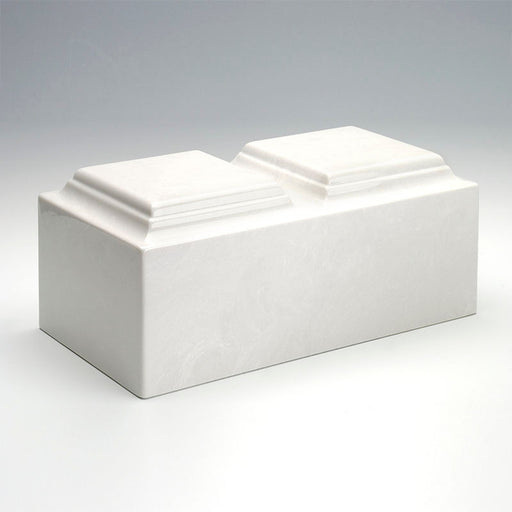 Glacier White Cultured Marble Classic Companion Urn 