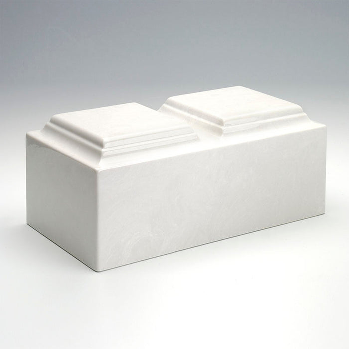 Glacier White Cultured Marble Classic Companion Urn 