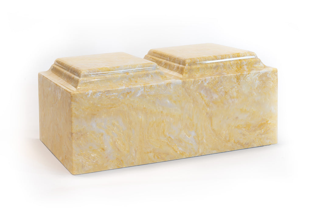 Classic Companion Cultured Marble Urn in Gold