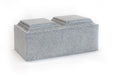 Classic Cultured Granite Companion Urn in Mist Gray