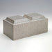 Classic Cultured Granite Companion Urn in Mist Gray