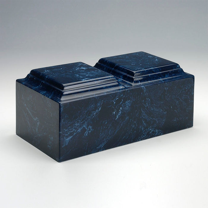 Classic Cultured Marble Companion Urn in Navy