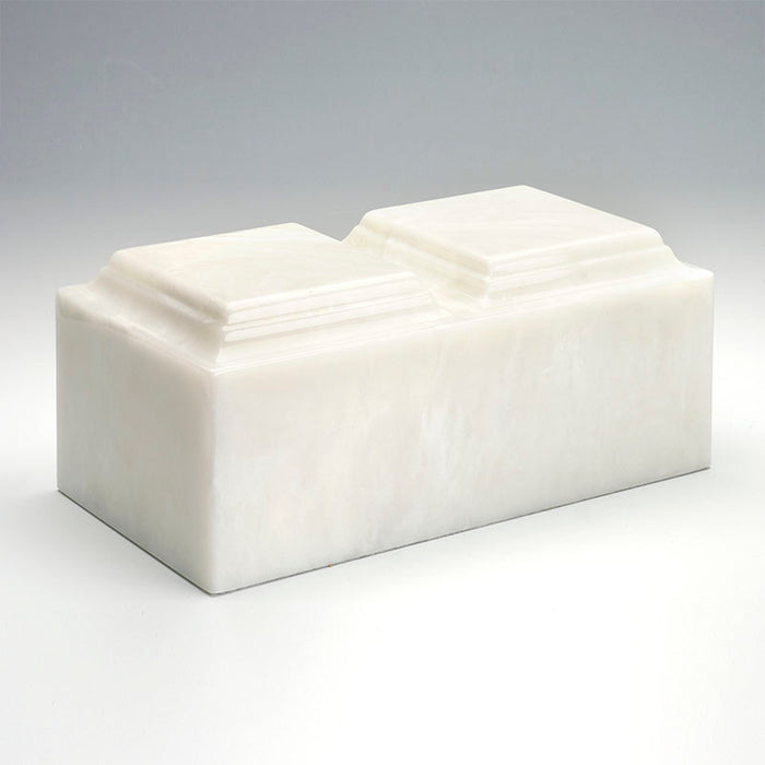 Classic Cultured Onyx Companion Urn in Pearl