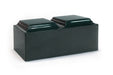 Classic Cultured Granite Companion Urn in Sea Holly Green
