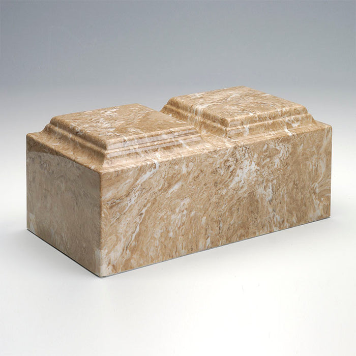 Classic Cultured Marble Companion Urn in Syrocco