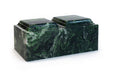 Classic Cultured Marble Companion Urn in Verde