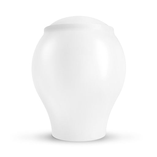 Classic Pure White Cremation Urn front view