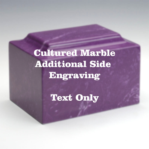 Additional Side Text only Engraving for Cultured Marble Urns