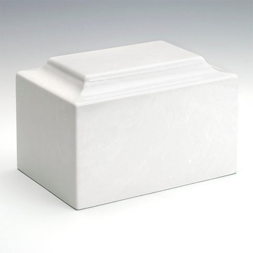 Classic Cultured Marble Urn in Glacier White