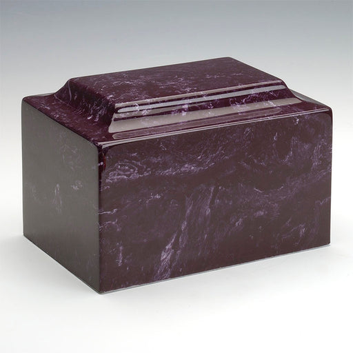 Classic Cultured Marble Urn in Merlot