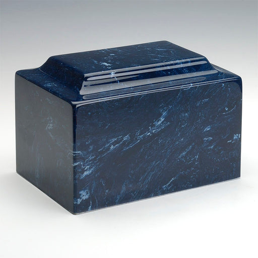 Classic Cultured Marble Urn in Navy