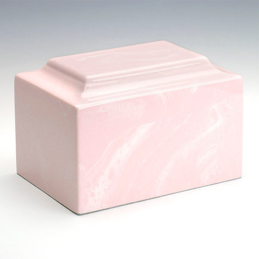 Classic Cultured Marble Urn in Pink