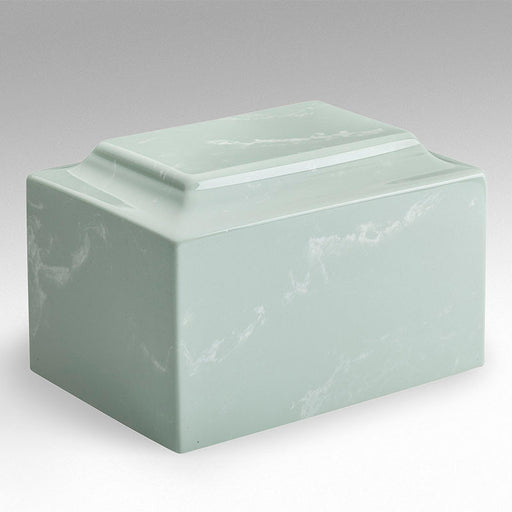 Classic Cultured Marble Urn in Seafoam Green